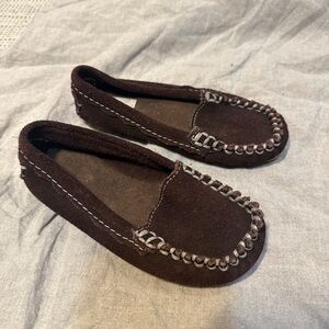 Brown Suede Kids Moccasins